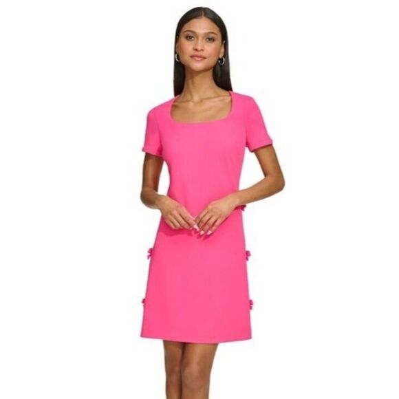 Karl Lagerfeld Dresses & Skirts - Karl Lagerfeld Pink Sheath Mini Dress Square Neck